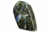 Flashy, Free-Standing Polished Labradorite - Madagascar #268101-1